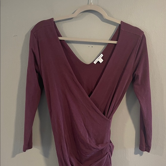 James Perse tucked faux wrap dress 2 - Picture 6 of 10